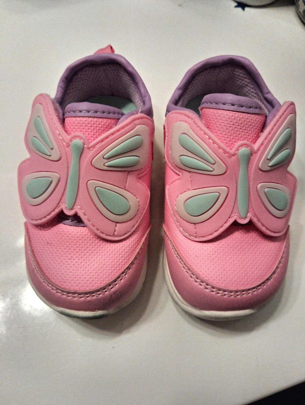 Carters Just One You Toddler Girls Butterfly Sneakers Size 4 Pink